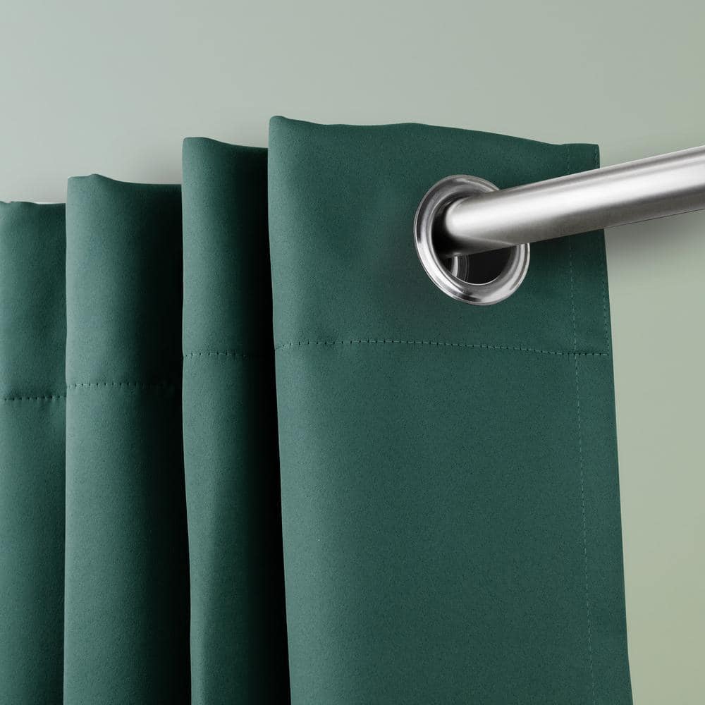Turquoise Polyester Blackout Grommet Curtain Panel 150" x 108"