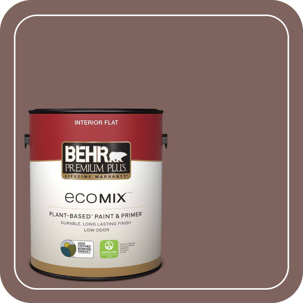 BEHR PREMIUM PLUS 1 gal. #N130-6 River Rocks Flat EcoMix Plant-Based ...