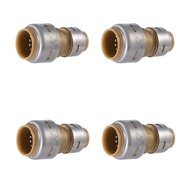 Max 3/4 in. x 1/2 in. Push-to-Connect Brass Reducing Coupling Fitting Pro Pack (4-Pack)