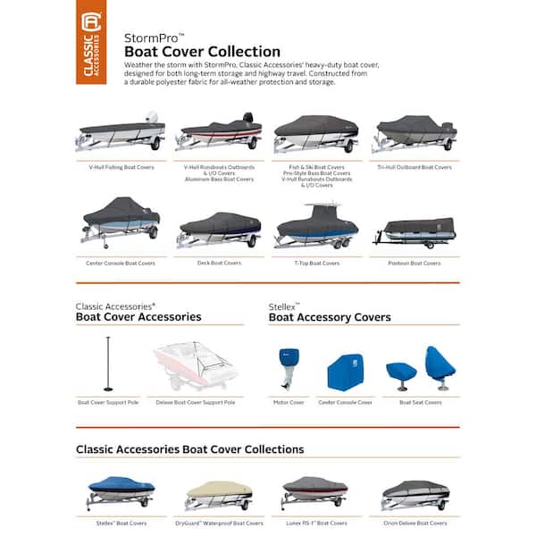 Stellex All Seasons Boat Cover, Fits Boats 12 ft. - 14 ft. L x 68 inch W
