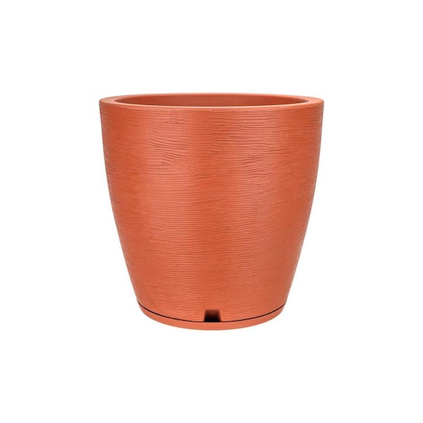 FLORIDIS Amsterdan Large Terracotta Plastic Resin Indoor and Outdoor Planter Bowl