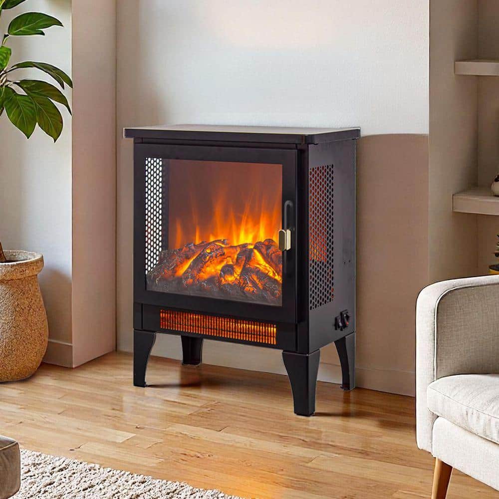 ToolCat 14.2 in. Freestanding Electric Fireplace Stove Heater