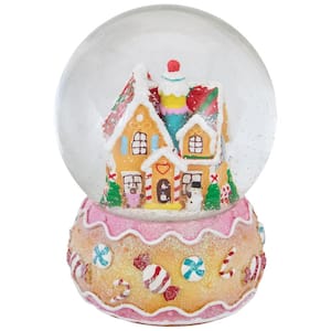 6.5 in. Musical Gingerbread House Christmas Snow Globe