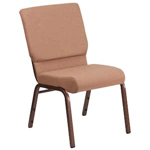 Fabric Stackable Chair in Caramel