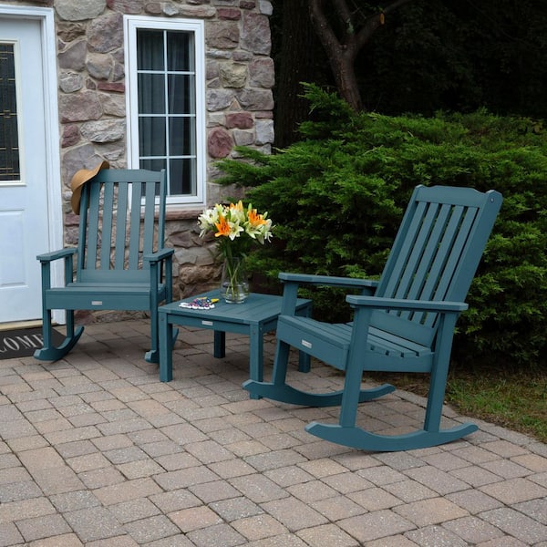Lehigh Nantucket Blue 3-Piece Recycled Plastic Patio Conversation Set