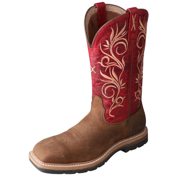 Twisted X Women S Lite Boot 11 In Work Boots Steel Toe Distressed Latigo Red Size 7 B Wlcs003 07 The Home Depot - Red Leather Boots Size 7 Twisted X Women S Lite Boot 11 In Work Boots Steel Toe Distressed Latigo Red Size 7 B Wlcs003 07 The Home Depot - Red Leather Boots Size 7