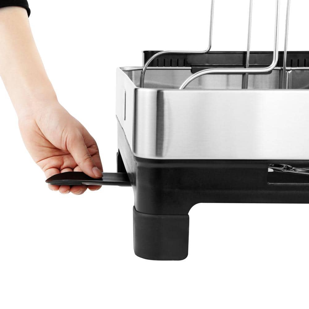 Stainless Steel 2-Tier Dish Drying Rack with Utensil Cup