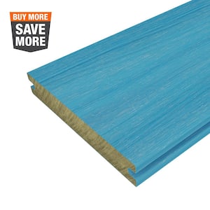 UltraShield Naturale Magellan 1 in. x 6 in. x 8 ft. Caribbean Blue Solid with Groove Composite Decking Board