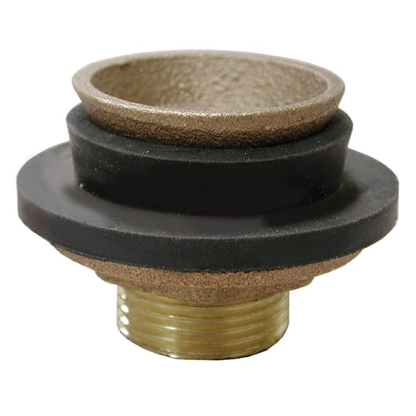 JONES STEPHENS 2 in. x 1-1/4 in. Cast Brass Closet (Toilet) Spud