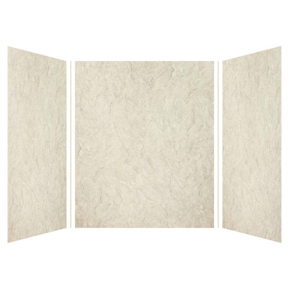 Expressions Sea Fog 60"x72" 3-Panel Composite Shower Wall Kit