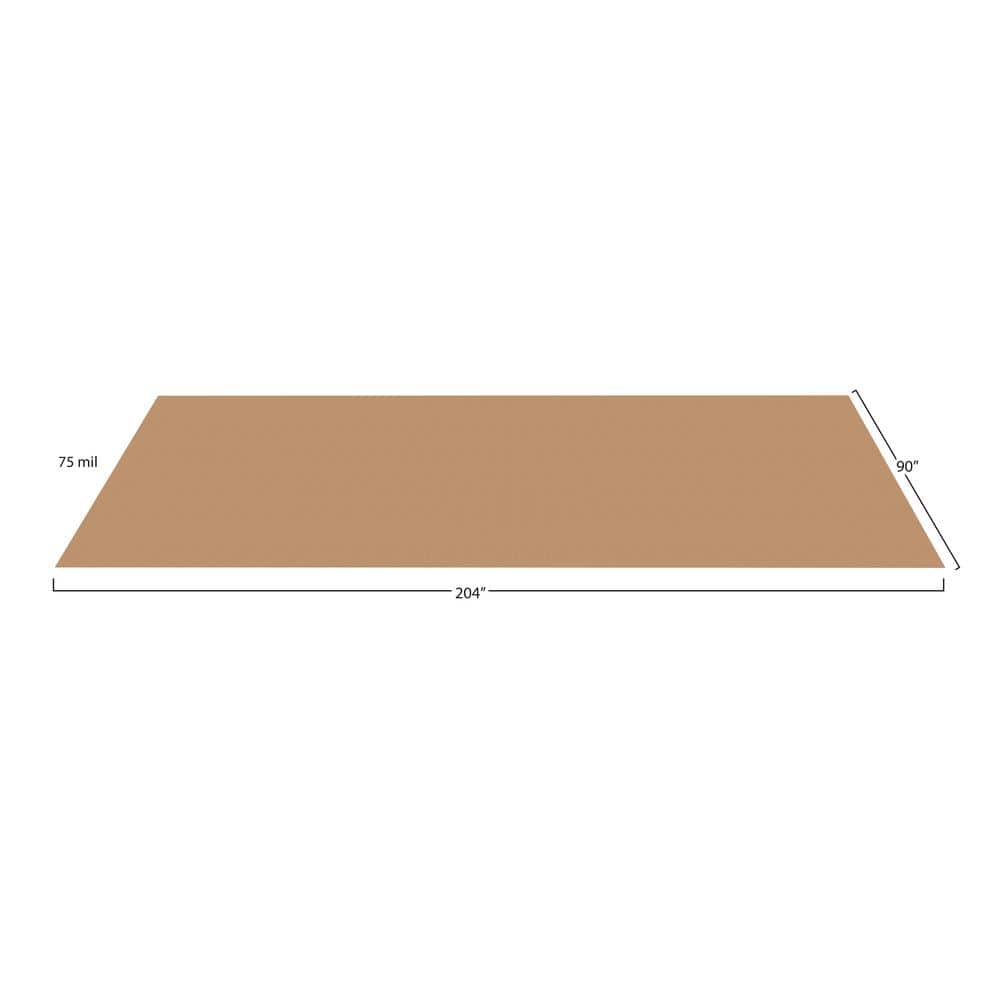 Sandstone Raised Coin Pattern Vinyl Garage Flooring Mat, 7.5 ft. x 17 ft.