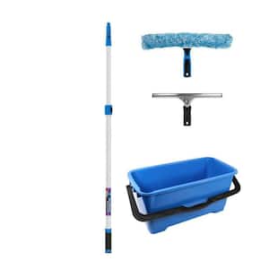 Total Pro Kit w/14 in. Scrubber, 12 in. Squeegee and 6 ft. Telescoping Connect & Clean Pole and 6 Gal. Heavy-Duty Bucket