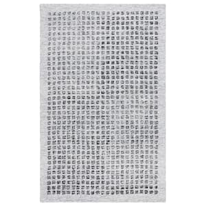 Ebony Silver/Black 5 ft. x 8 ft. Dot-Print Area Rug