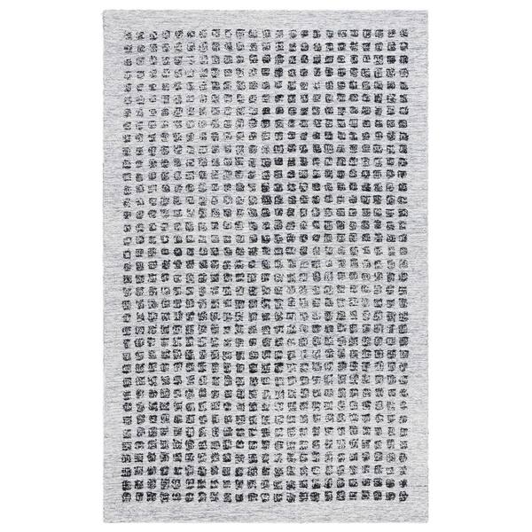SAFAVIEH Ebony Silver/Black 5 ft. x 8 ft. Dot-Print Area Rug