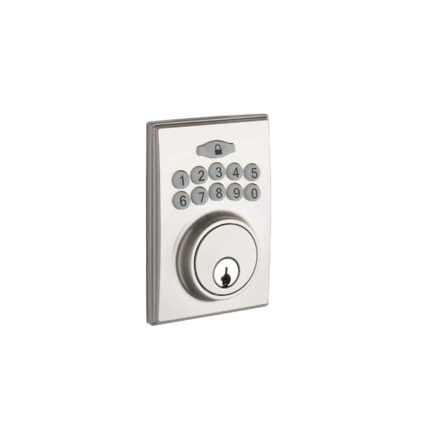 Copper Creek Square Electronic Keypad Satin Stainless Deadbolt