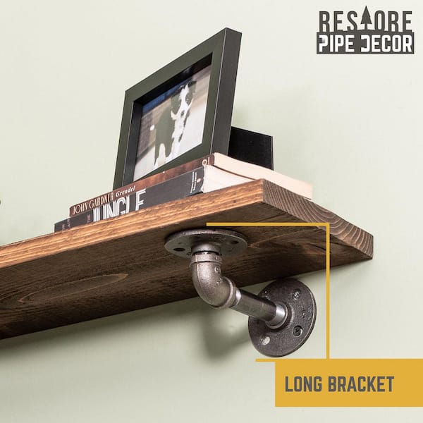 PIPE DECOR 36 in. x 7.5 in. x 6.75 in. Sunset Brown Restore Wood
