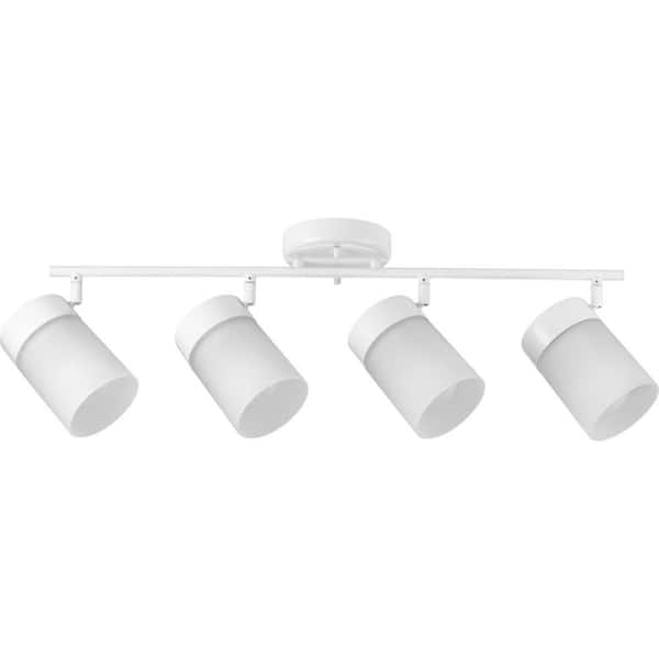 Progress Lighting Ridgecrest 4-Light Satin White Incandescent Track Lighting Head