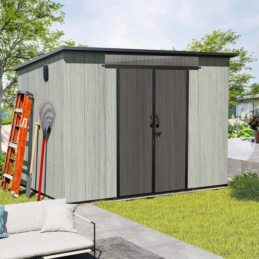 6.2 ft. x 9.3 ft. Resin Outdoor Storage W/Louvered Vent, Lockable