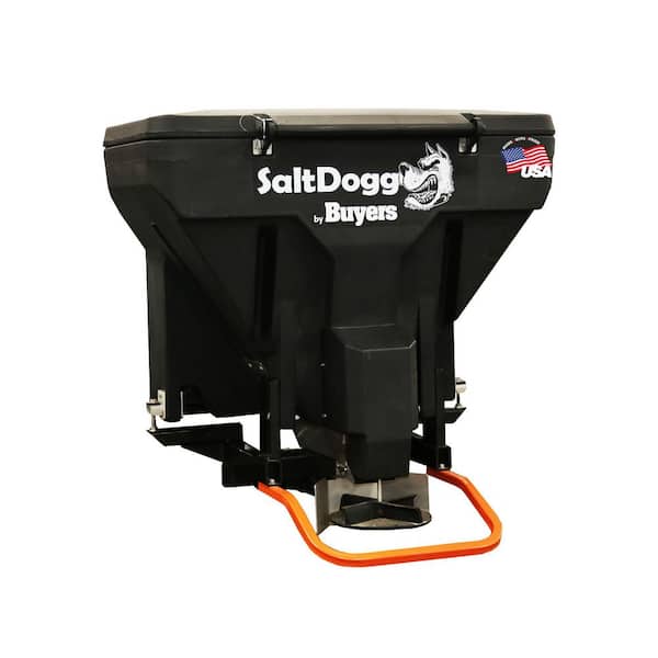 11 cu. ft. Black Truck Tailgate Mounted Rock Salt Ice Melt Spreader with Lid