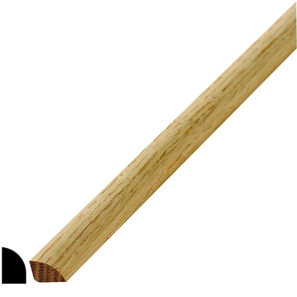 Alexandria Moulding WM 126 1/2 in. x 3/4 in. Oak Wood Baseboard Shoe