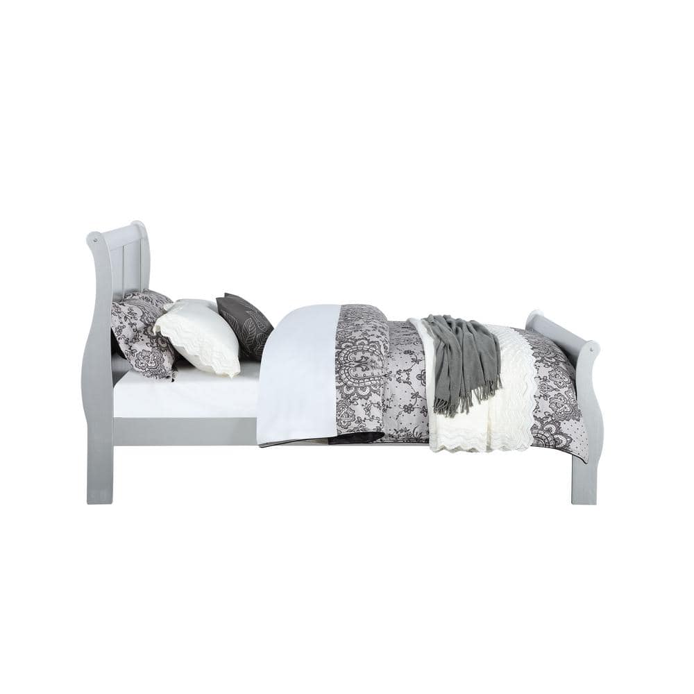 Elegant Gray Queen Upholstered Bed with Tufted Headboard and Storage Drawer