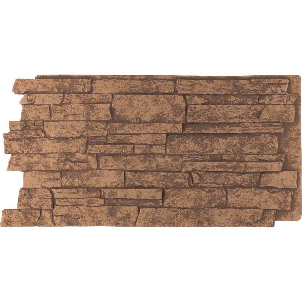 Ekena Millwork 49 in. x 25-1/2 in. Acadia Ledge Stacked Stone ...