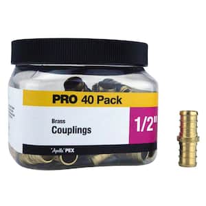 1/2 in. Brass PEX-B Coupling Pro Pack (40-Pack)