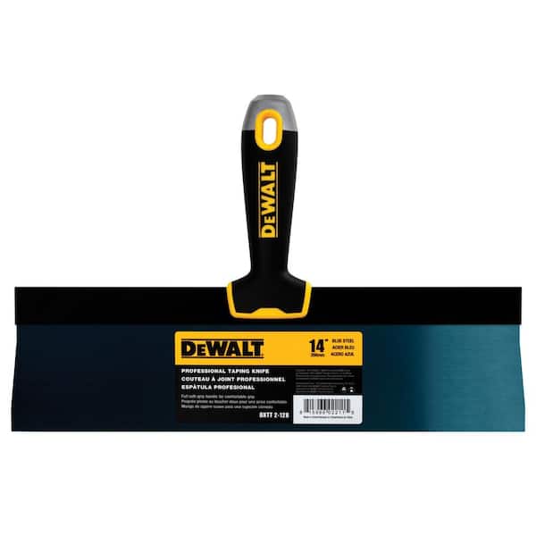 DEWALT 14 in. Blue Steel Taping Knife with Soft Grip Handle