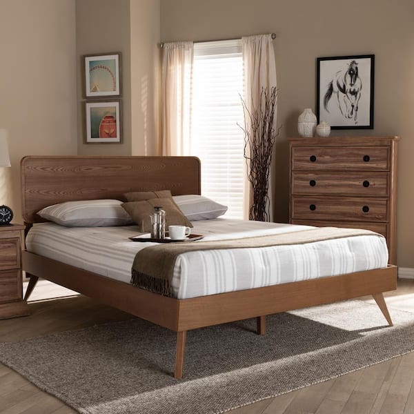 Baxton Studio Demeter Walnut Full Platform Bed 156 94079428 HD