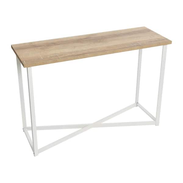 HOUSEHOLD ESSENTIALS Sofa Table Coastal Oak 29.5 in. H x 44.1 in. W x 15.35 in. D