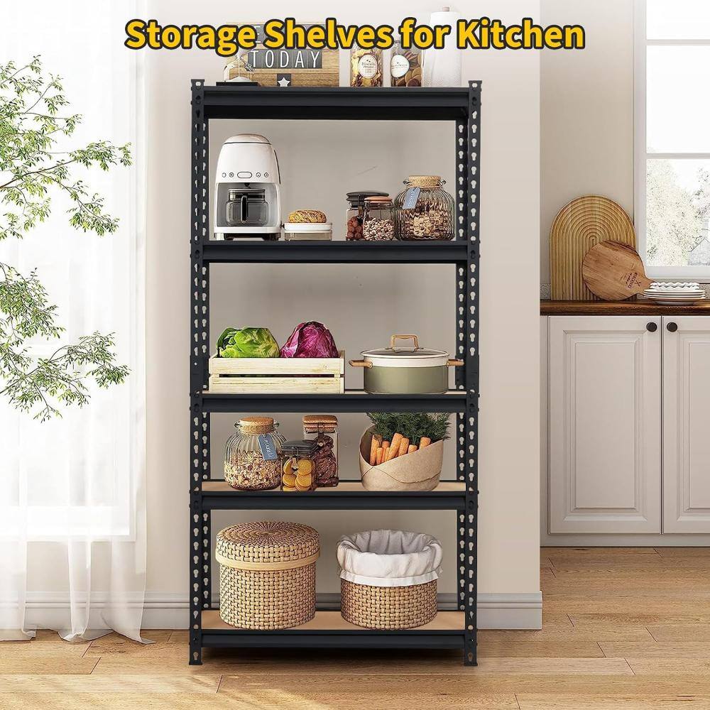 30x12x60 in 5-Tier Adjustable Shelving, 2000 lbs Cap, SPCC Steel/MDF, for Garage/Kitchen price history on PriceWatchPro