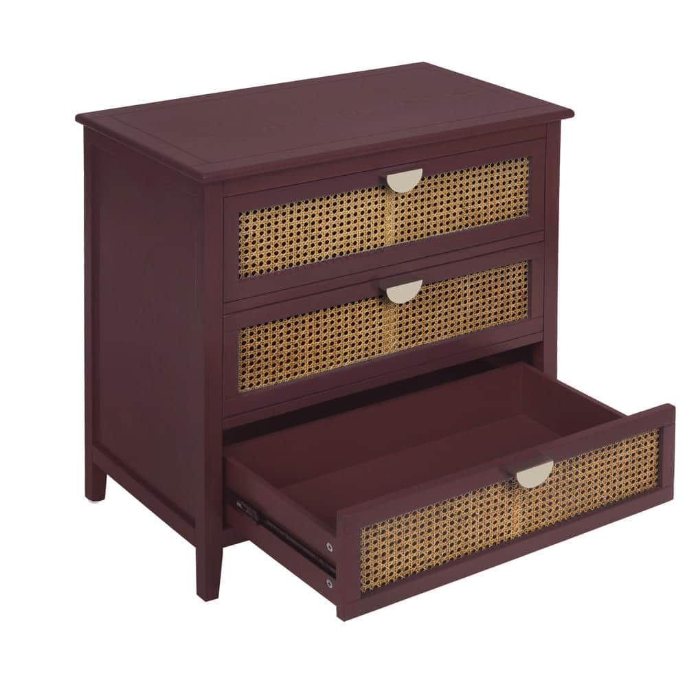 31.5 in. W x 14.97 in. D x 30.31 in. H Bathroom Red Linen Cabinet