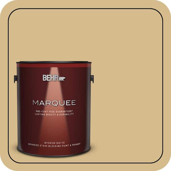 BEHR MARQUEE 1 gal. #350F-5 Camel Matte Interior Paint & Primer