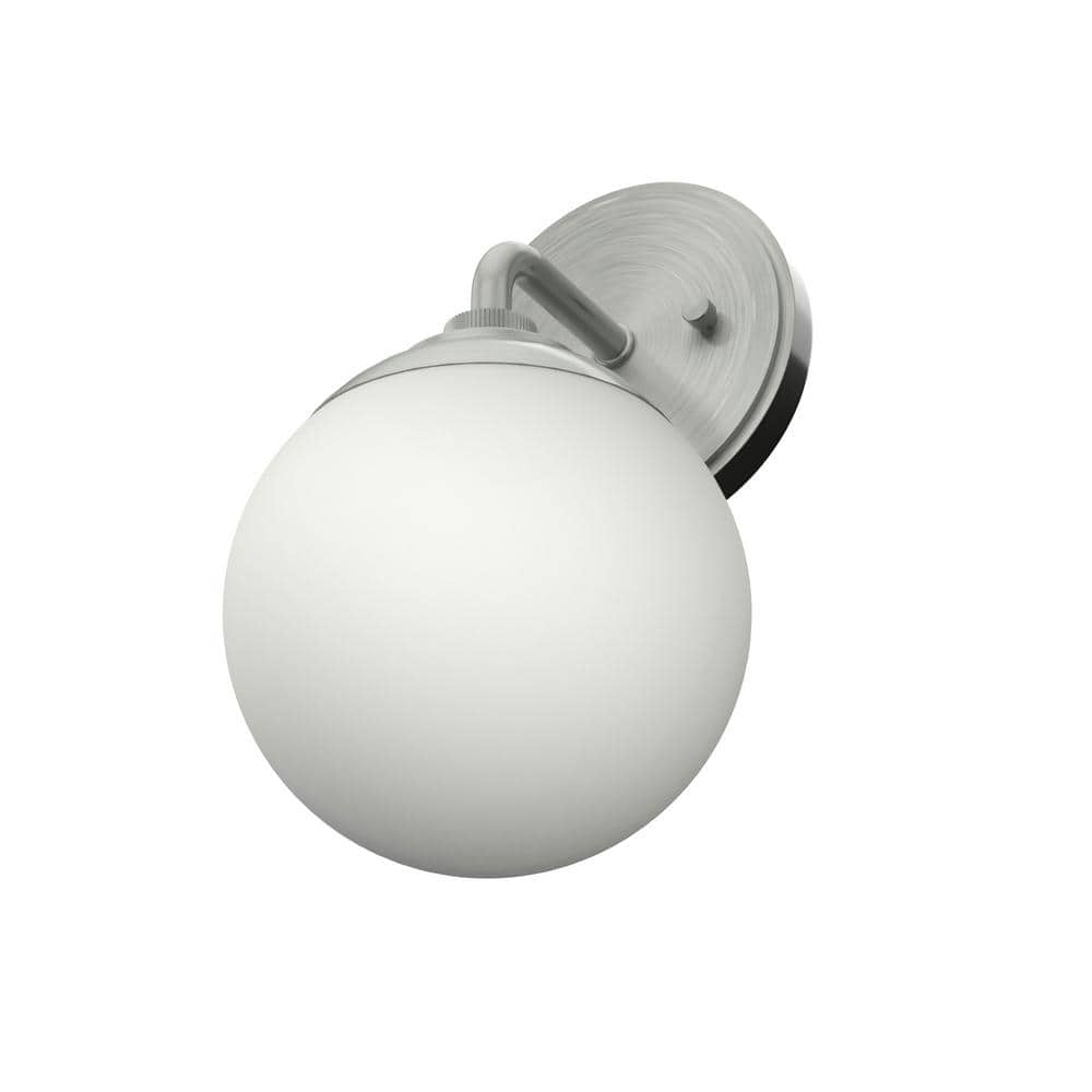 Hepburn Mid-Century Modern 6" Nickel Dimmable Wall Sconce