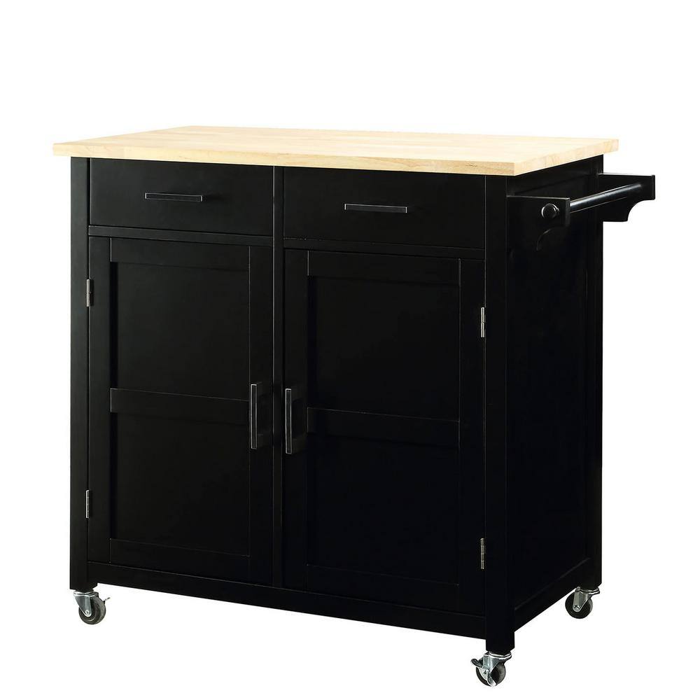 Macie Black Small Kitchen Cart - thumbnail 6