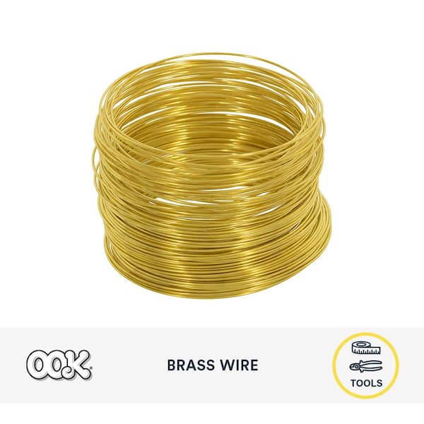 OOK 75 ft. 5 lb. 22-Gauge Brass Hobby Wire 50152 - The Home Depot