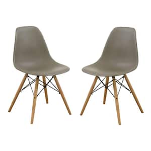 McFarlan Light Brown Wood Dining Side Chairs (Set of 2)