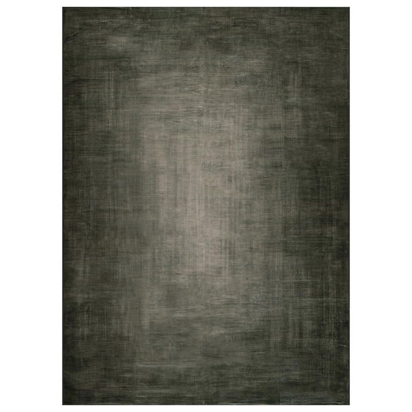Vignette Ombre Sage Green Machine Washable Non-Slip Backing 6 ft. x 9 ft. Green Area Rug