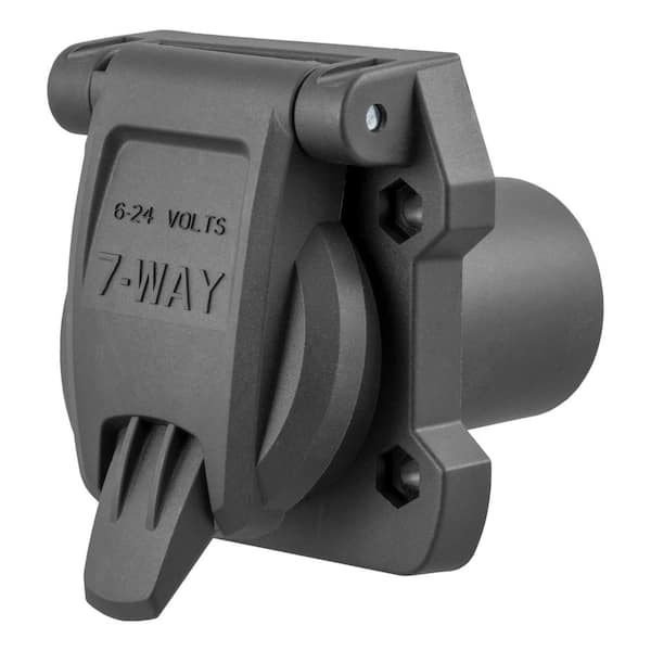 CURT Heavy-Duty Replacement OE 7-Way RV Blade Socket (Plugs into USCAR)