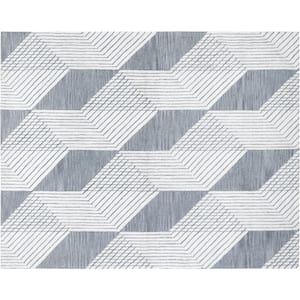 C1679 Grey 8 ft. 6 in. x 11 ft. 6 in. Hand Tufted Looped Pile Wool Area Rug