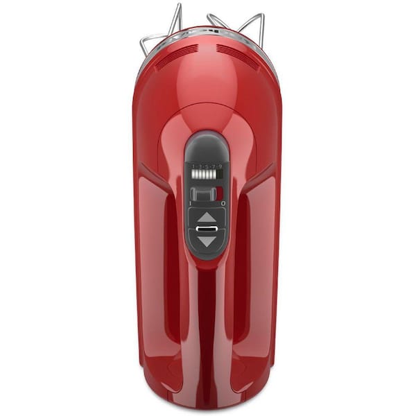 KitchenAid 9-Speed Candy Apple Red Hand Mixer with Beater and