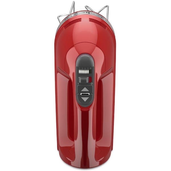 KitchenAid 9-Speed Empire Red Hand Mixer with Beater and Whisk