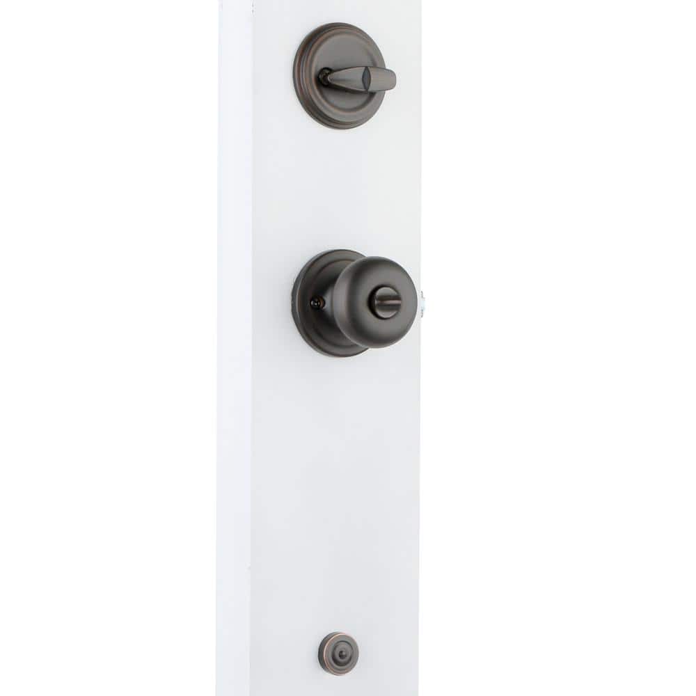 Venetian Bronze Single Cylinder Handleset with Juno Knob