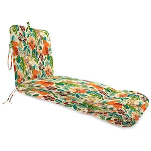 Outdoor Chaise Lounge Cushion in Lensing Jungle
