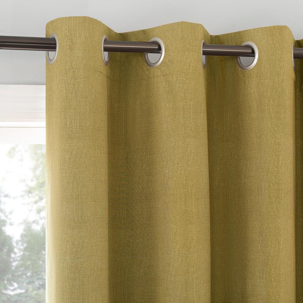 Gold 50"x84" Polyester Blackout Grommet Curtain Panel