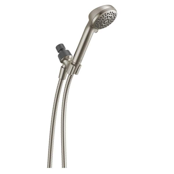 4-Spray Wall Mount Handheld Shower Head 1.75 GPM in Spotshield Brushed Nickel