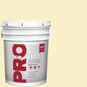 5 gal. #400A-1 Candlelight Yellow Dead Flat Interior Paint