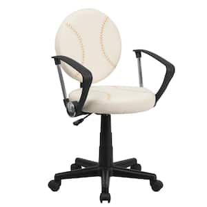 HOMEFUN Modern Armless Fabric Clear Golden Legs Acrylic Swivel Height  Adjustable Home Office Desk Chair With Cushion HFHDOF-031DGD - The Home  Depot