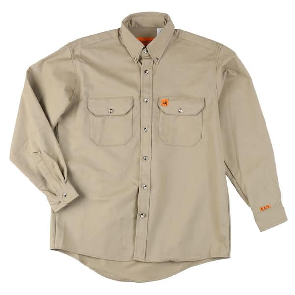 Wrangler Medium Men's Flame Resistant Twill Work Shirt