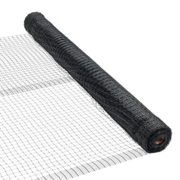 PEAK 100 ft. L x 84 in. H Plastic Netting in Black with 3/4 in. x 3/4 in.  Mesh Size Garden Fence 3434 - The Home Depot